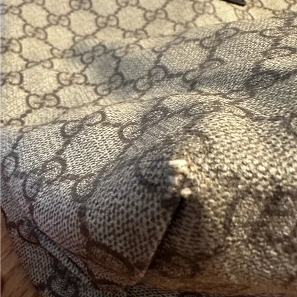 324. Gucci Black & Gray Coated Canvas Tote - Picture 8 of 15